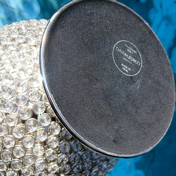 Cynthia Rowley Glass Rhinestone Crystallized Bling Champagne Ice Bucket - Picture 12 of 12